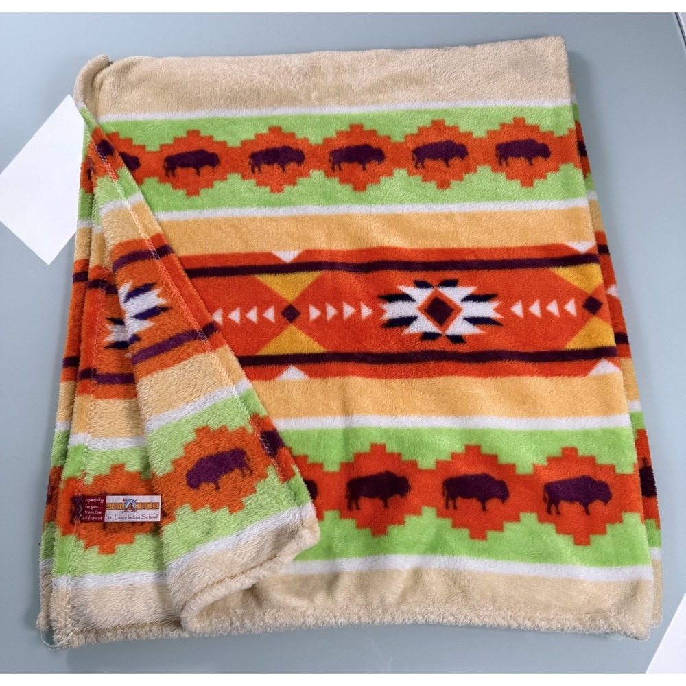 The St Libre Indian School Traditional Southwest Lightweight Blanket CozyCore